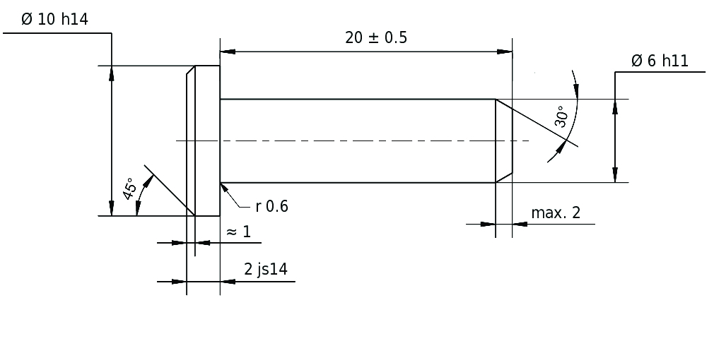 Bolts DIN EN 22341 / ISO 2341 form A
