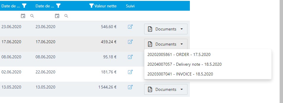 Documents contractuels