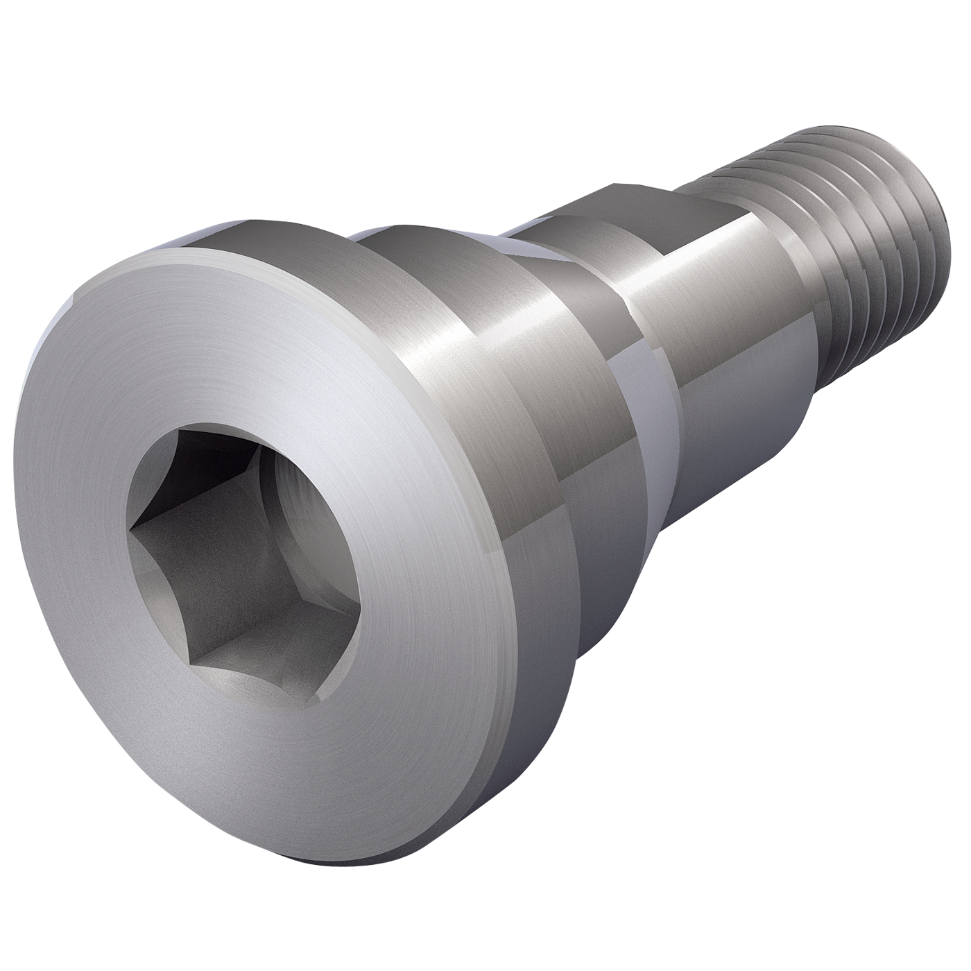 Special screw with internal hexagon and spanner surface