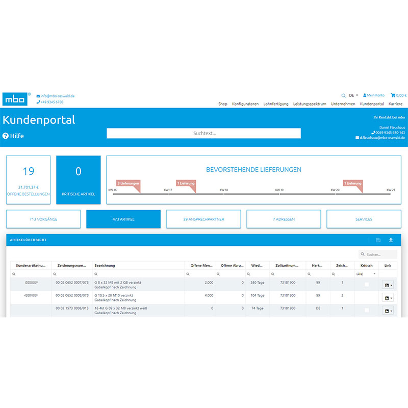 mbo Osswald Usinage des métaux | Technique d'assemblage #nouvelle approche – Portail client