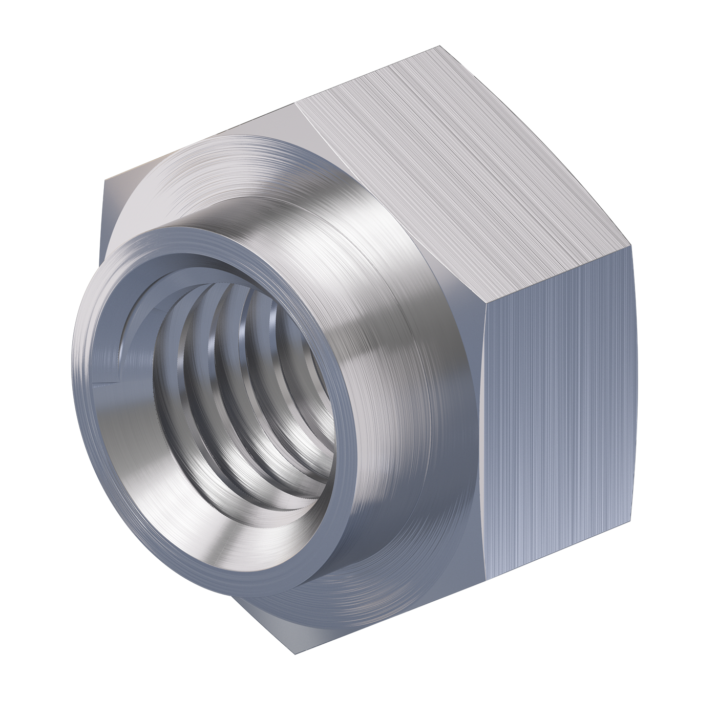 Turned hexagonal nut