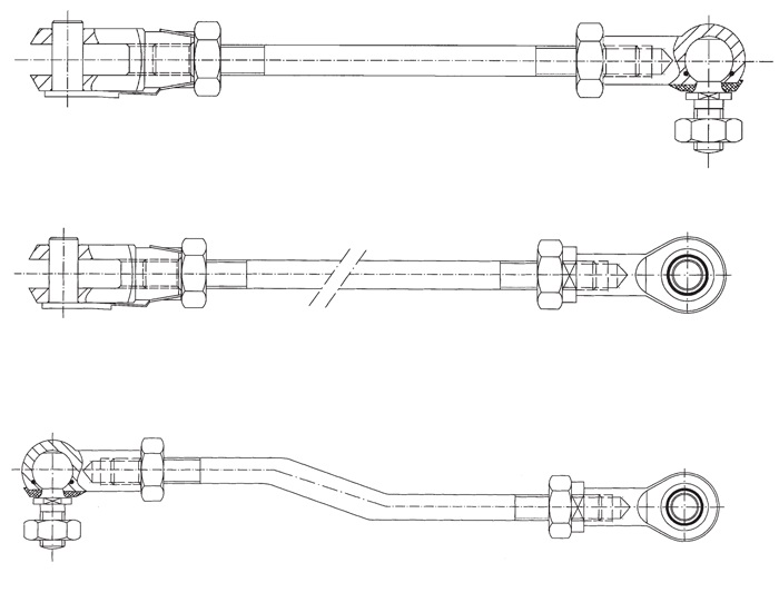 Barras articuladas posibilidades de combinación