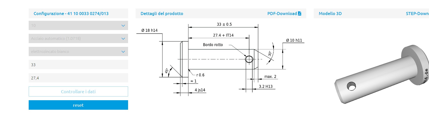 Configurazione prodotti