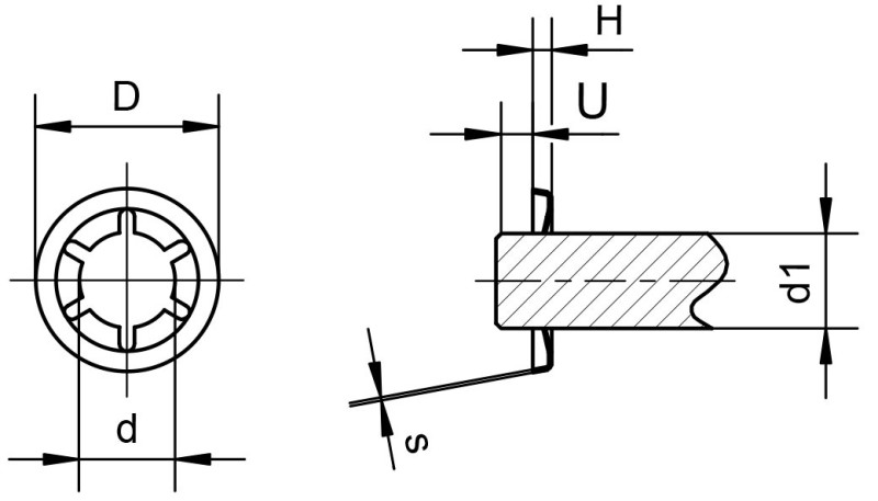 Rondelles élastiques version renforcée - Plans de dimensions