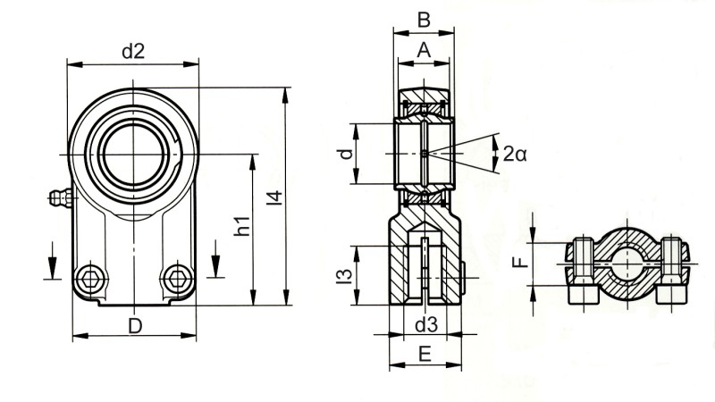 Embouts à rotule hydrauliques DIN 24338 / correspondent partiellement à ISO 6982 - Plans de dimensions