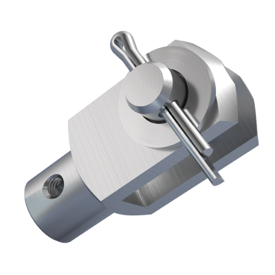 Clevis joints (similar to DIN 71751 form A) with additional thread