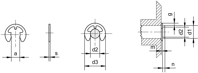 Rondelle di sicurezza DIN 6799 - Immagine quotata Rondelle di sicurezza DIN 6799 - Immagine quotata