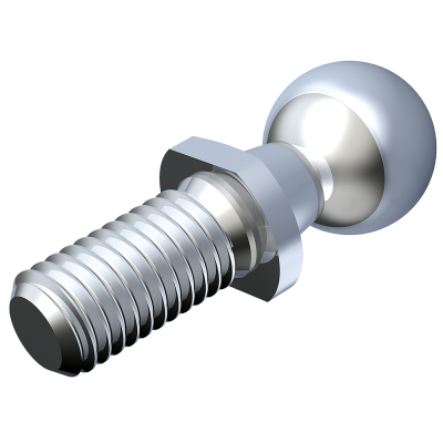 Pernos esféricos DIN 71803 forma C con perno roscado y superficie para llave Pernos esféricos DIN 71803 forma C con perno roscado y superficie para llave
