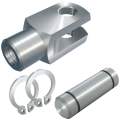 mbo Osswald is manufacturer of clevis joint, clevis joints mbo standard ABS 471, loose, consisting of clevis, clevises, according to DIN 71752, DIN ISO 8140, CETOP RP102P and bolts with grooves and suitable retaining rings according to DIN 471. We manufacture these of steel 1.0718 and stainless steel 1.4305.
