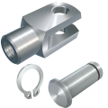 mbo Osswald is manufacturer of clevis joint, clevis joints mbo standard ABS 471, loose, consisting of clevis, clevises, according to DIN 71752, DIN ISO 8140, CETOP RP102P and bolts with groove and suitable retaining ring according to DIN 471. We manufacture these of steel 1.0718 and stainless steel 1.4305.