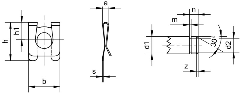 Aseguramientos tipo SL - Plano de dimensiones